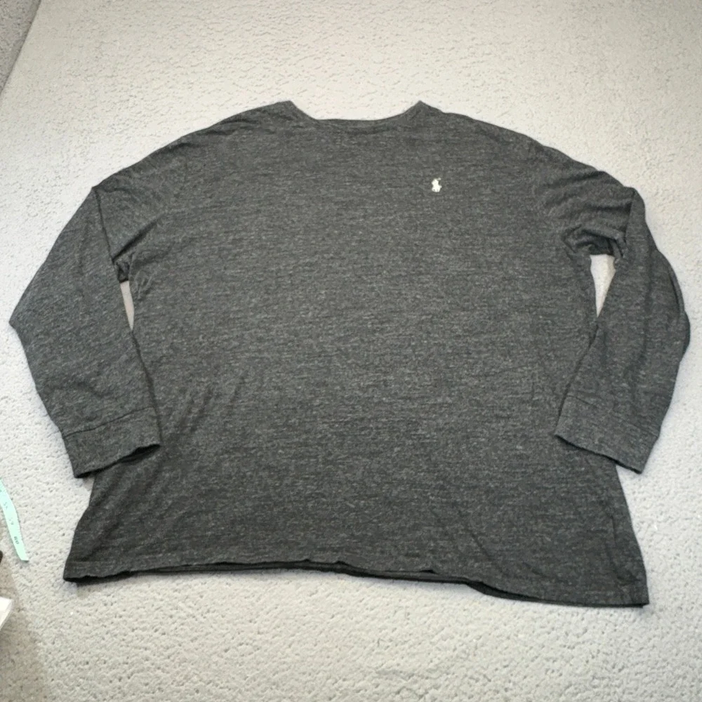 Polo Ralph Lauren Shirt Mens XXL Charcoal Gray Long Sleeve Classic Fit Pony